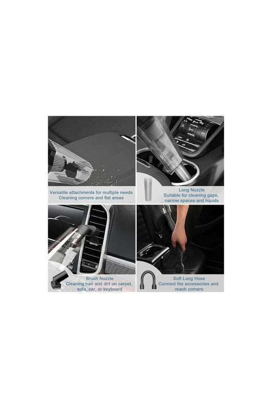 Aspirator Auto Premium, Portabil, Cu Fir Si Accesorii Incluse