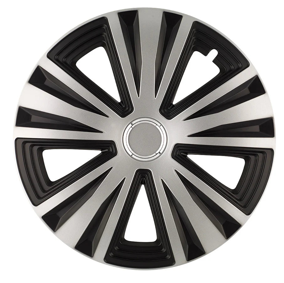 Set Capace Roti Model GLORY - Negru/Argintiu