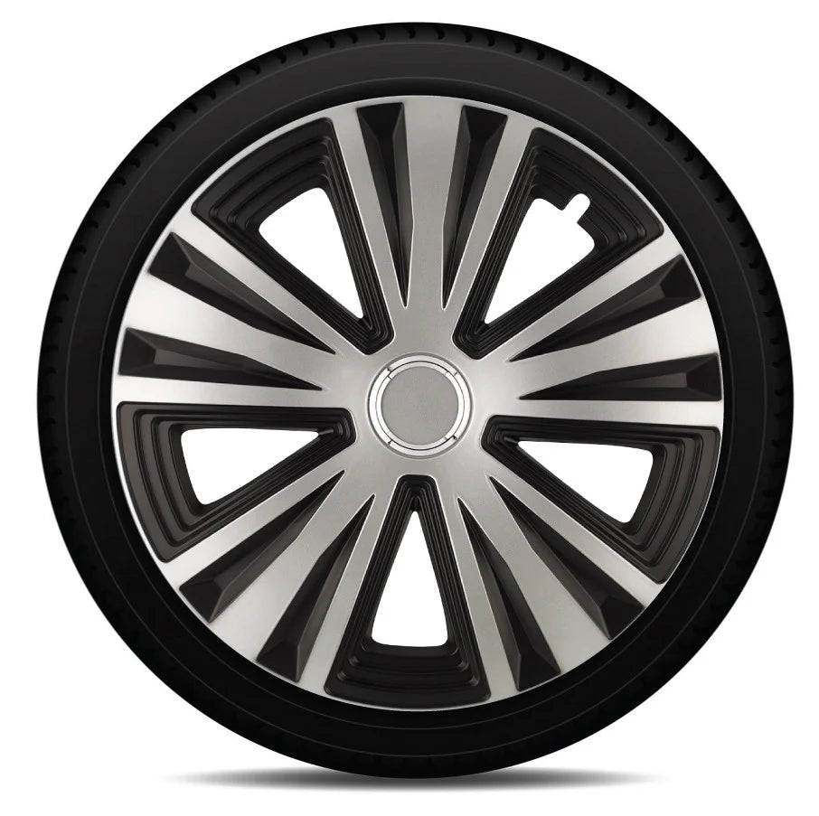 Set Capace Roti Model GLORY - Negru/Argintiu