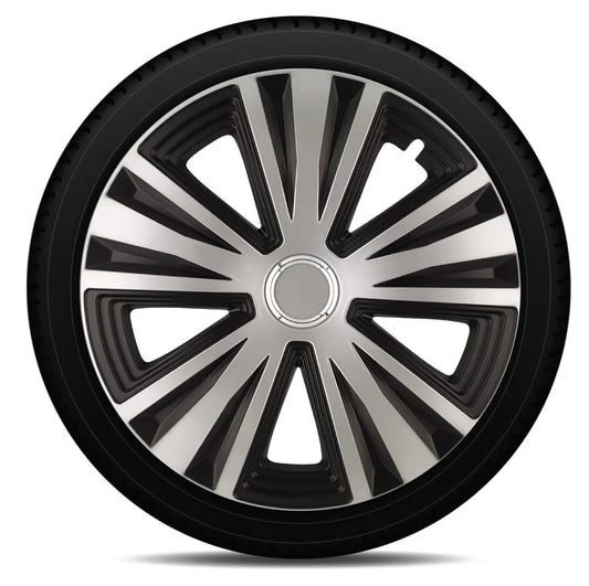 Set Capace Roti Model GLORY - Negru/Argintiu
