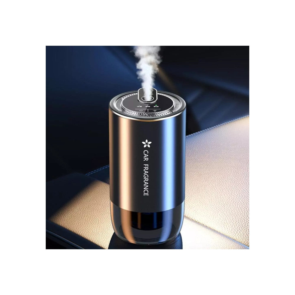 Difuzor Odorizant Auto cu Uleiuri Esențiale, 50ml, Acumulator USB, Lumină LED