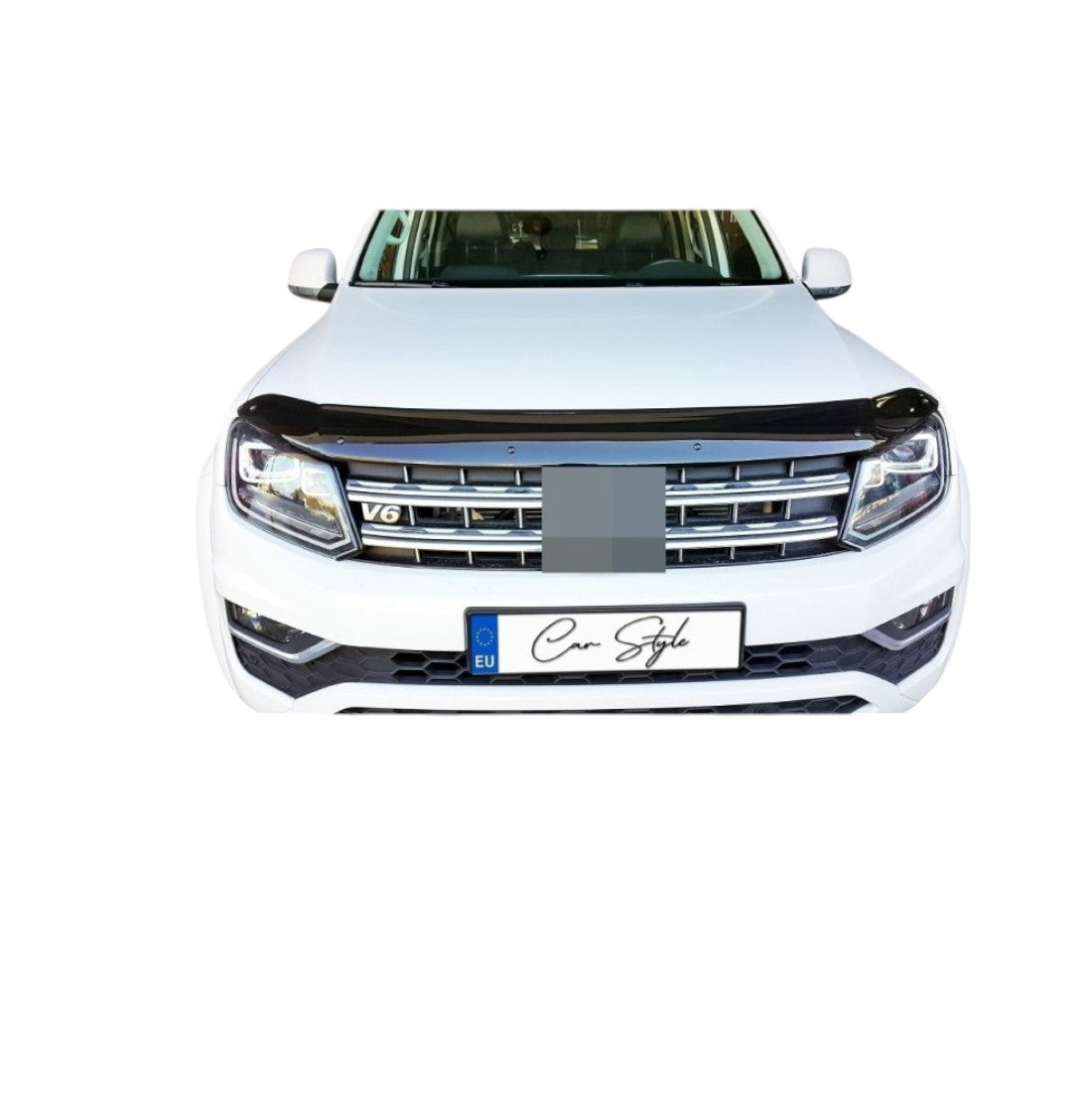 Deflector Capota Volkswagen Amarok 2010-> (Plastic ABS, Negru Lucios)