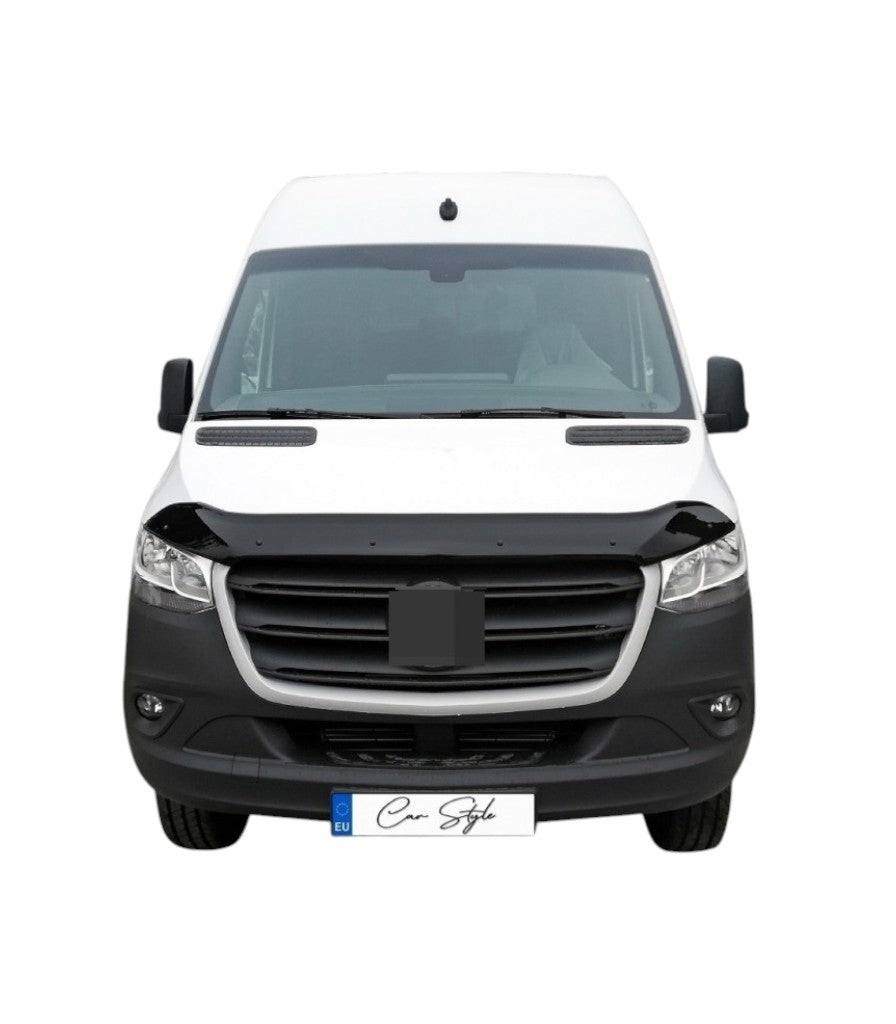 Deflector Capota Mercedes Sprinter W907 2018-> (Plastic ABS, Negru Lucios)