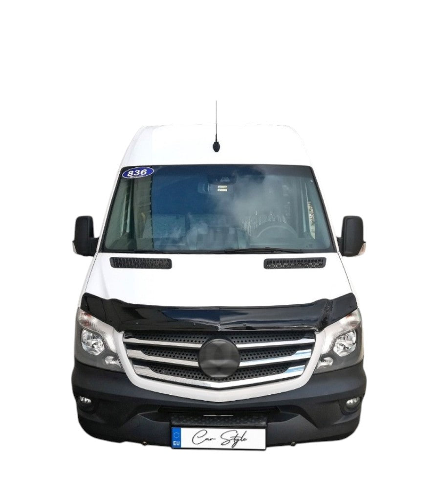 Deflector Capota Mercedes Sprinter W906 2014-2018 (Plastic ABS, Negru Lucios)