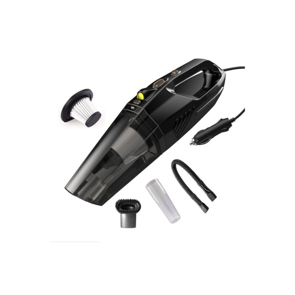 Aspirator Auto Premium, Portabil, Cu Fir Si Accesorii Incluse