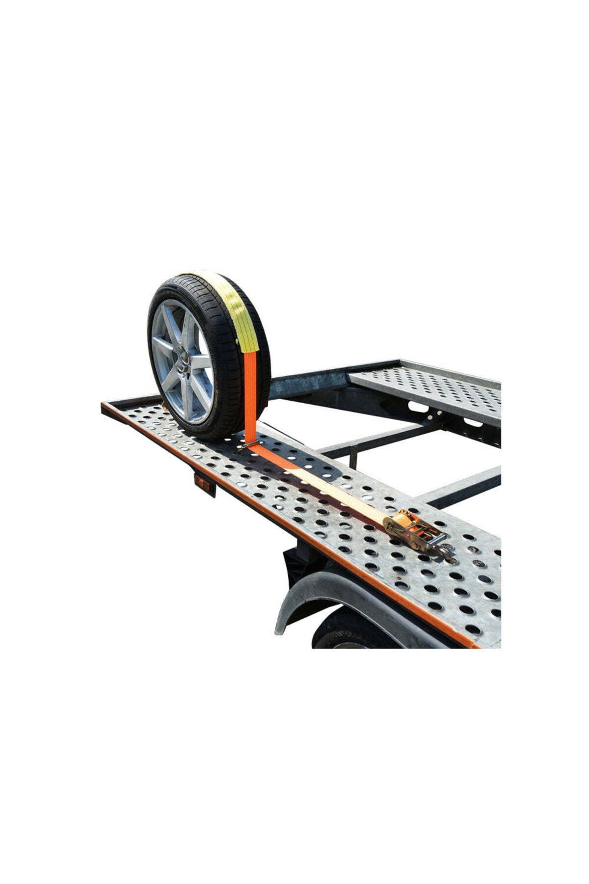 Chinga ancorare roata, platforma auto, 2.5m, carlige si clichet