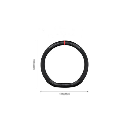 Husa volan sport tesit  imitatie piele si carbon, marimea M
