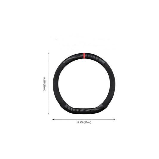 Husa volan sport tesit  imitatie piele si carbon, marimea M