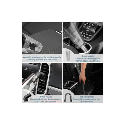 Aspirator Auto Premium, Portabil, Cu Fir Si Accesorii Incluse