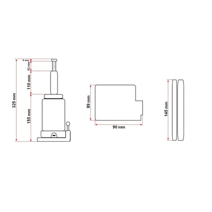 Kit Pana Auto [Cric Hidraulic 3T, Spray Degripant Si Antirugina, Cheie In Cruce 17", 19", 21", 23", Lanterna, Vesta Reflectorizanta] + Geanta Depozitare