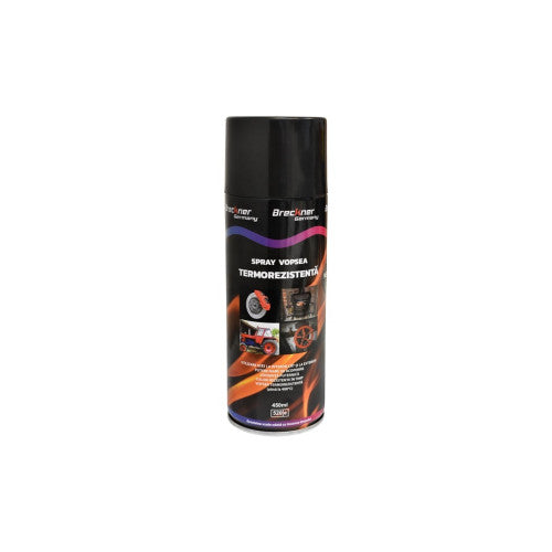 Spray vopsea Negru  rezistent termic pentru etriere 450ml - Breckner Germany