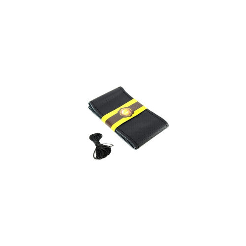 Husa volan cu ac si ata  piele cu gaurele Negru , marime  M latime 11,5cm