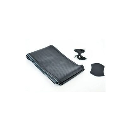 Husa volan cu ac si ata ,piele cu gaurele 2XL 45cm/11,5cm, culoare neagra