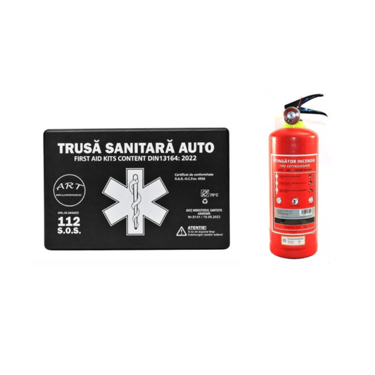 Set Trusa Medicala Auto Si Stingator 1KG P1, Valabilitate 2031