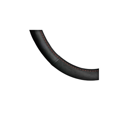 Husa volan imitatie piele si alcantara , Marimea M, culoare negru + cusatura rosie