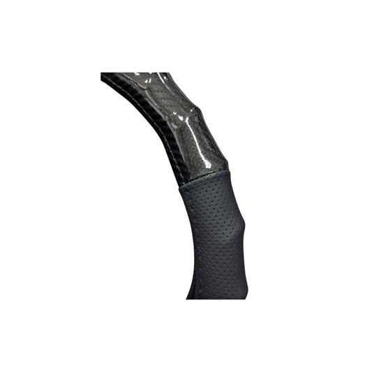 Husa volan imitatie piele si carbon marime M