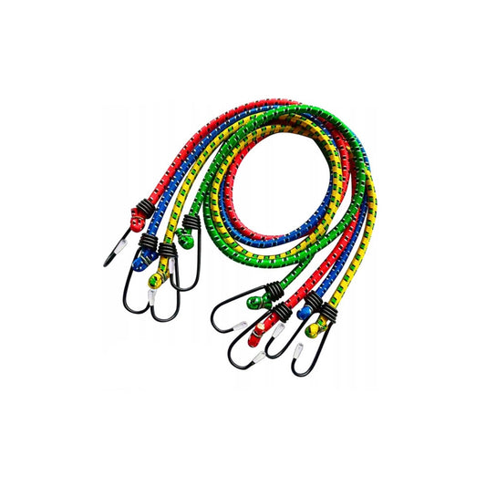 Chinga elastica bagaje 80cm x 8mm cu carlige metalice
