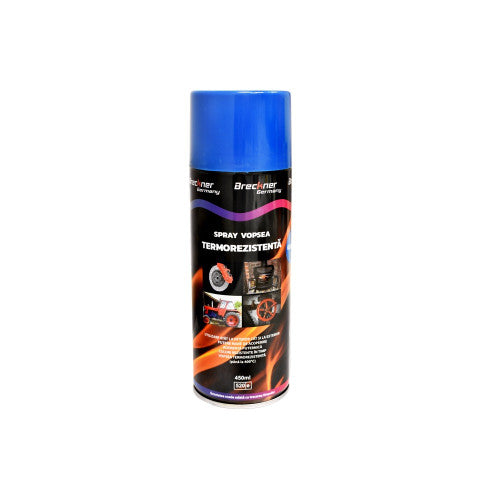Spray vopsea Albastru  rezistent termic pentru etriere 450ml - Breckner Germany