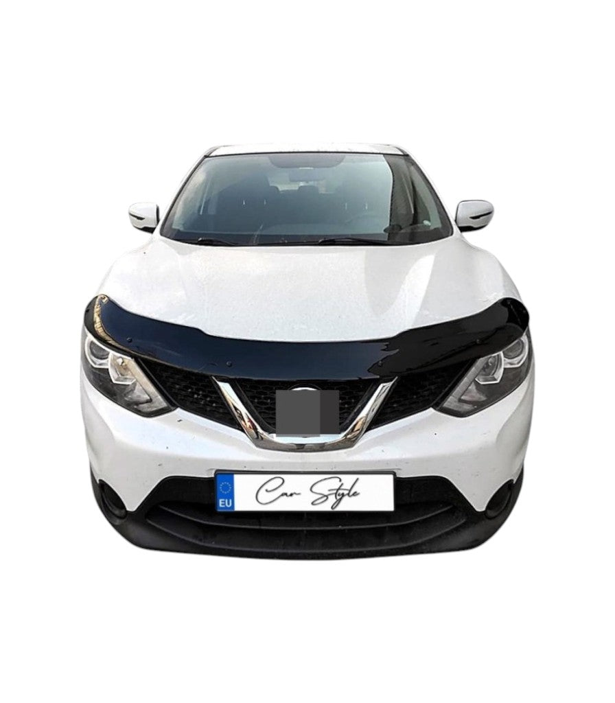 Deflector Capota Nissan Qashqai 2014-2016  (Plastic ABS, Negru Lucios)