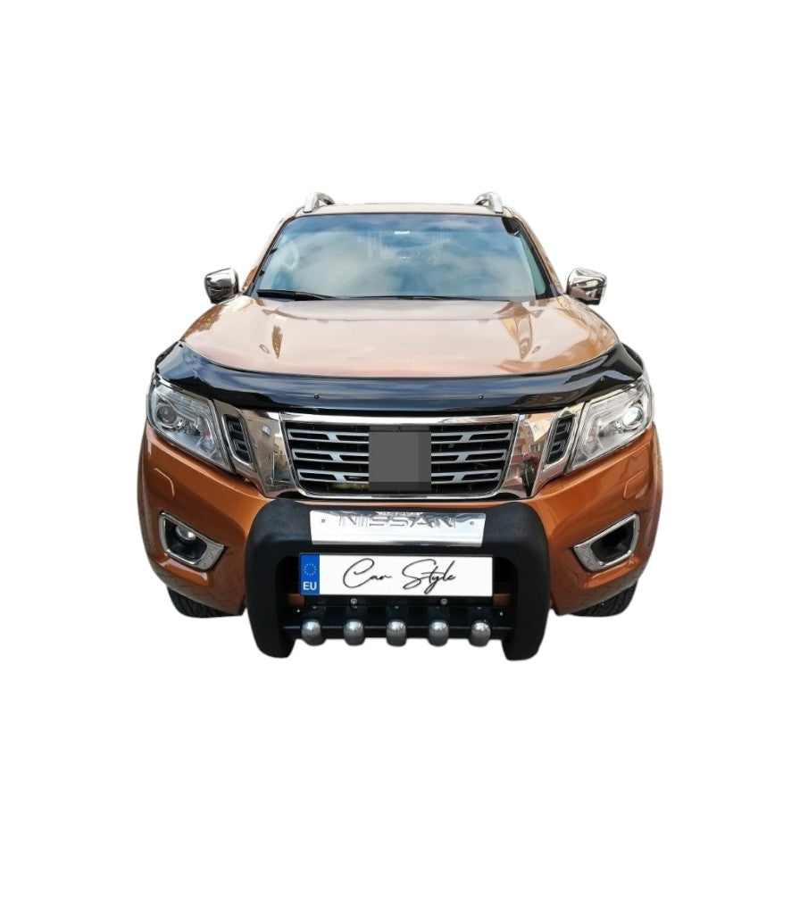 Deflector Capota Nissan Navara 2014-> (Plastic ABS, Negru Lucios)
