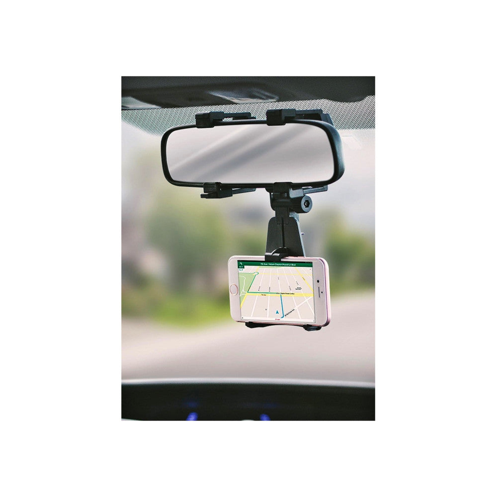 Suport Telefon Auto cu Prindere pe Oglindă Retrovizoare, Rotire 240°, Stabil și Reglabil – Model STQ8