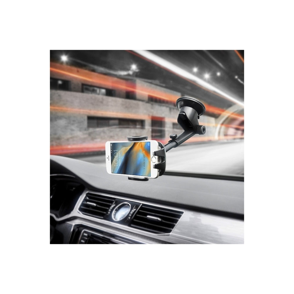 Suport Telefon Universal Auto –  2 Sisteme de Prindere (parbriz/bord), Rotire 360°, Fixare Sigură – Model RH11