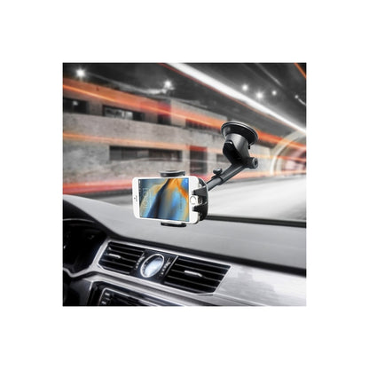 Suport Telefon Universal Auto –  2 Sisteme de Prindere (parbriz/bord), Rotire 360°, Fixare Sigură – Model RH11