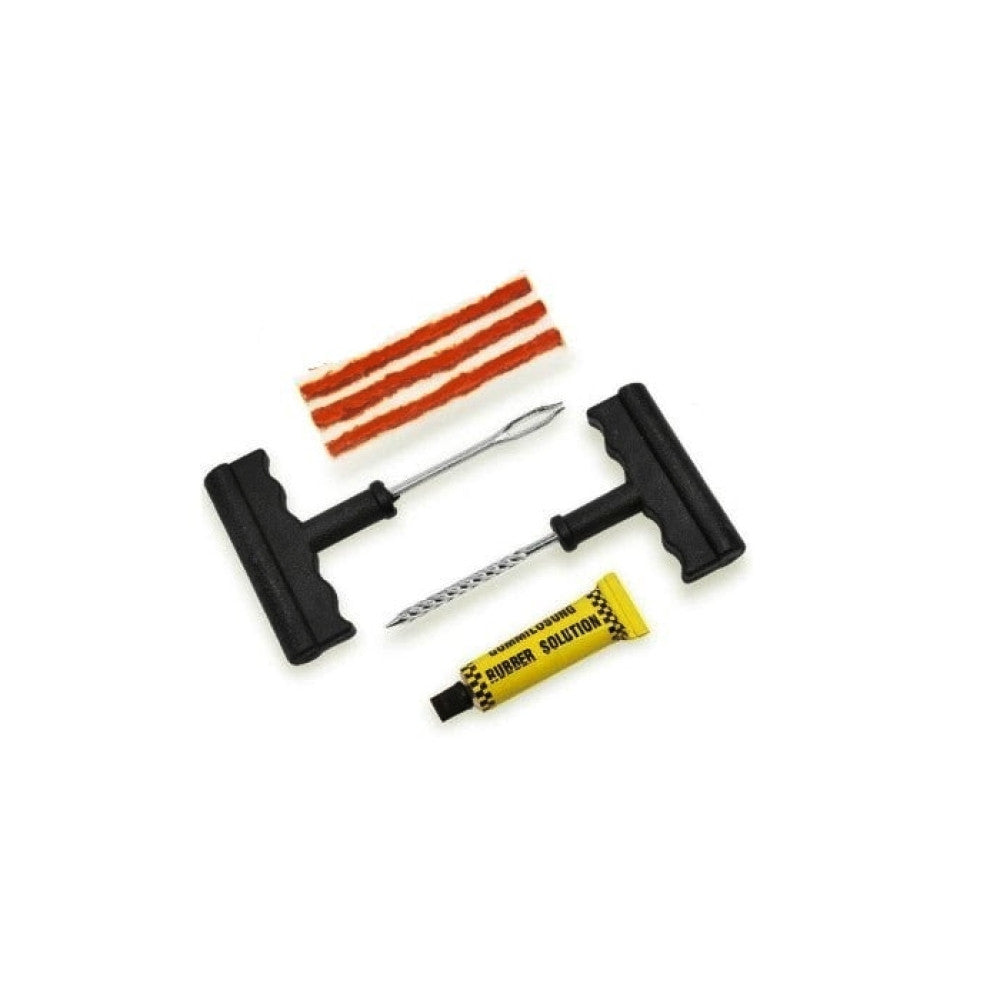 Kit Pana Auto [Kit Vulcanizare Cu Snur, Compresor Cu Manometru 12V 35l/Min, Lanterna, Vesta Reflectorizanta] + Geanta Depozitare